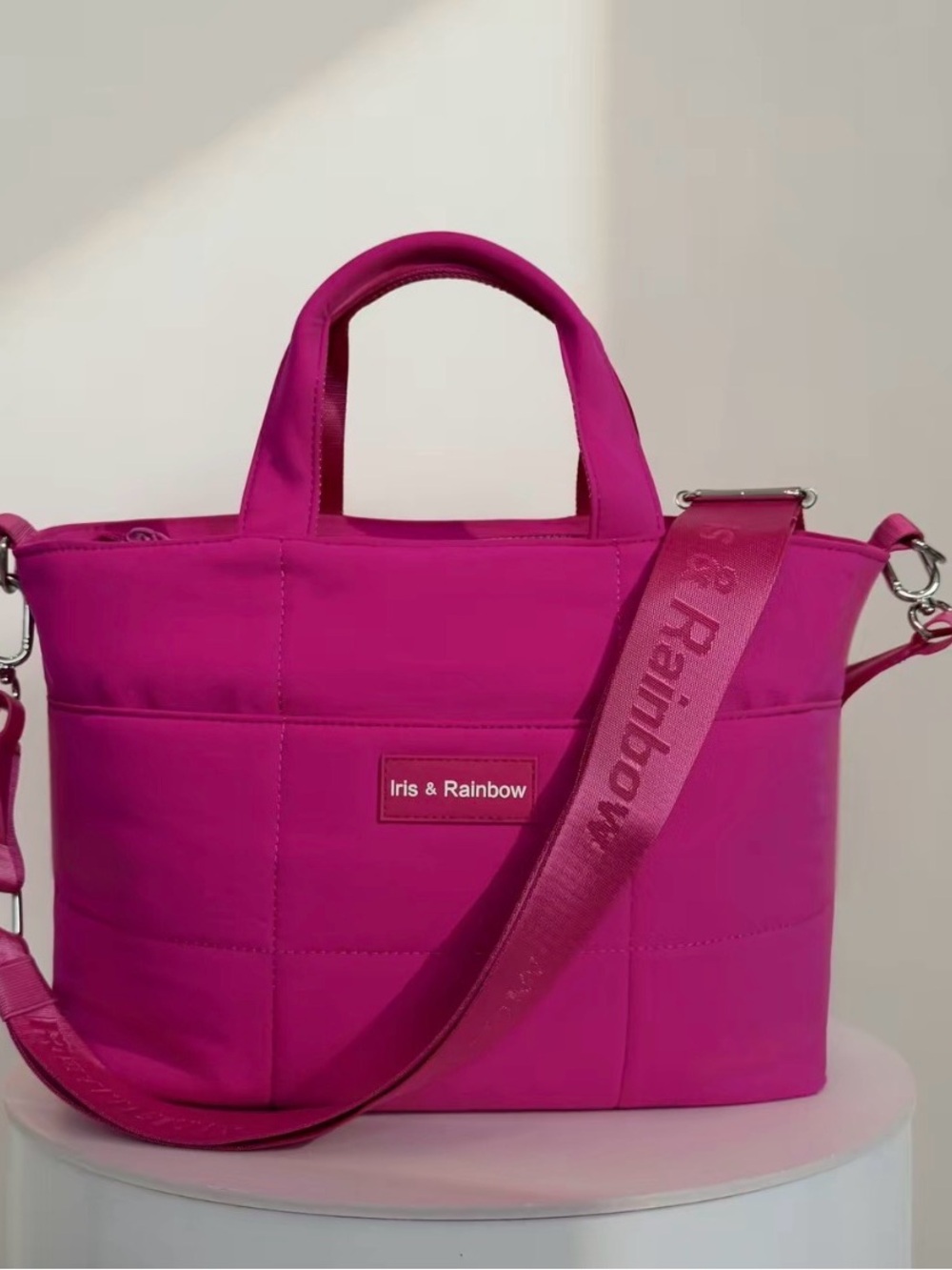 Iris and rainbow mini sensational tote in hot pink